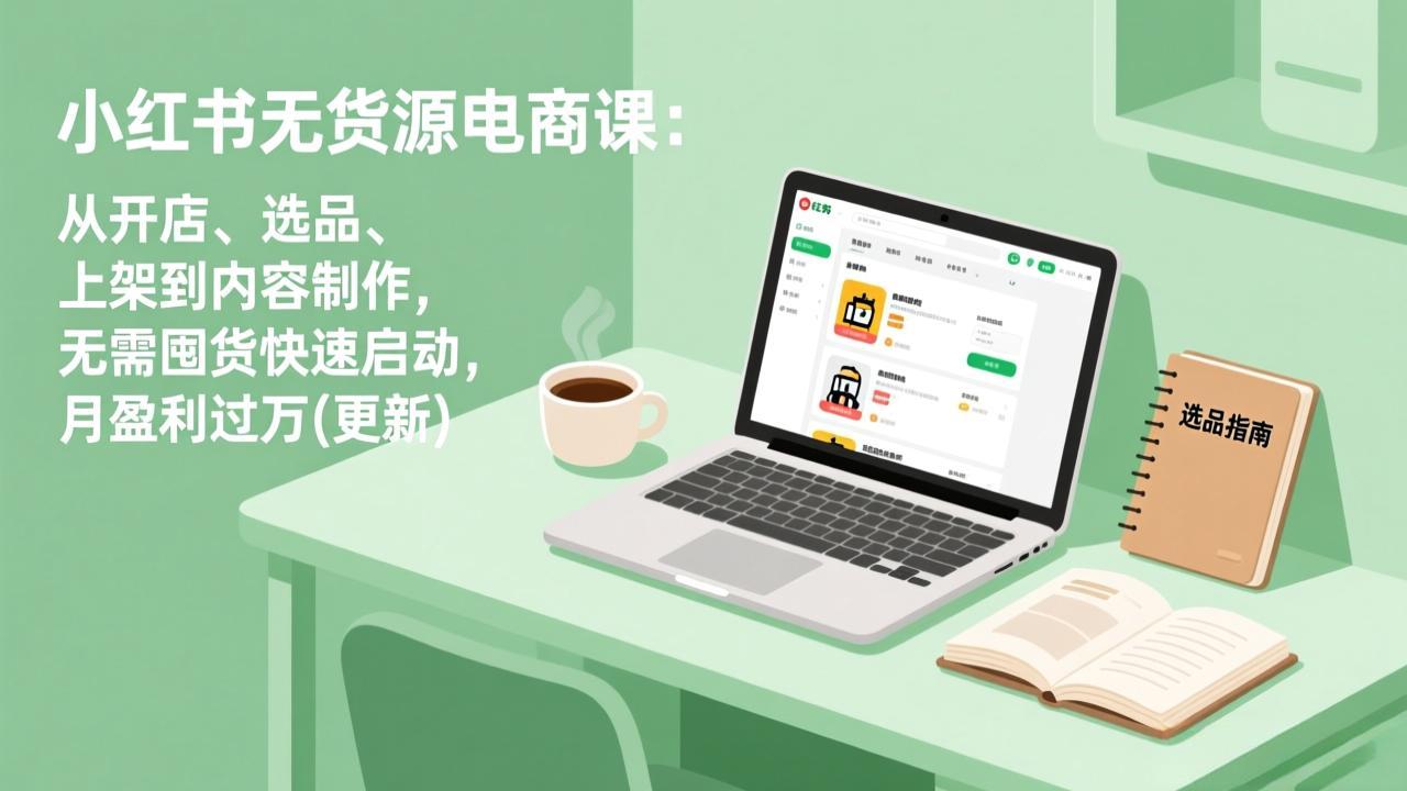 小红书无货源电商课(6月22更新网络赚钱,项目资源网,副业资源网,兼职项目,网赚课程-副业赚钱-互联网创业-独家轻创IP大圣网创