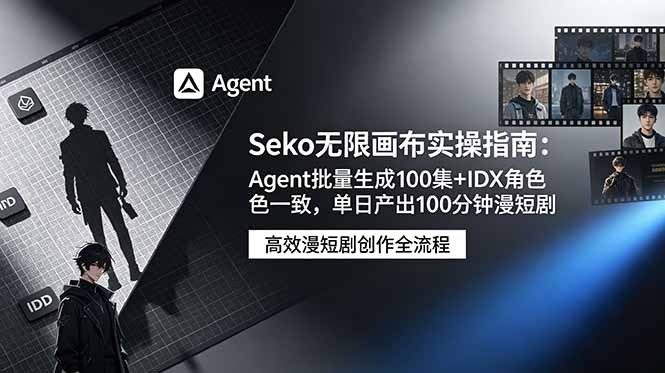 Seko无限画布实操指南:Agent批量生成100集+IDX角色一致,单日产出100分钟漫短剧网络赚钱,项目资源网,副业资源网,兼职项目,网赚课程-副业赚钱-互联网创业-独家轻创IP大圣网创
