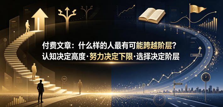 付费文章：什么样的人最有可能跨越阶层？认知决定高度·努力决定下限·选择决定阶层网络赚钱,项目资源网,副业资源网,兼职项目,网赚课程-副业赚钱-互联网创业-独家轻创IP大圣网创