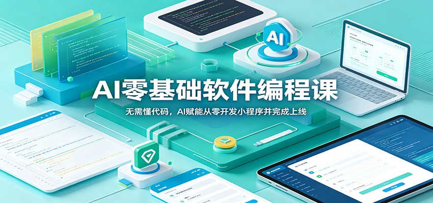 AI零基础软件编程课：无需懂代码，AI赋能从零开发小程序并完成上线网络赚钱,项目资源网,副业资源网,兼职项目,网赚课程-副业赚钱-互联网创业-独家轻创IP大圣网创