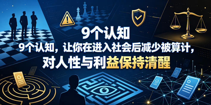 付费文章：9个认知，让你在进入社会后减少被算计，对人性与利益保持清醒网络赚钱,项目资源网,副业资源网,兼职项目,网赚课程-副业赚钱-互联网创业-独家轻创IP大圣网创