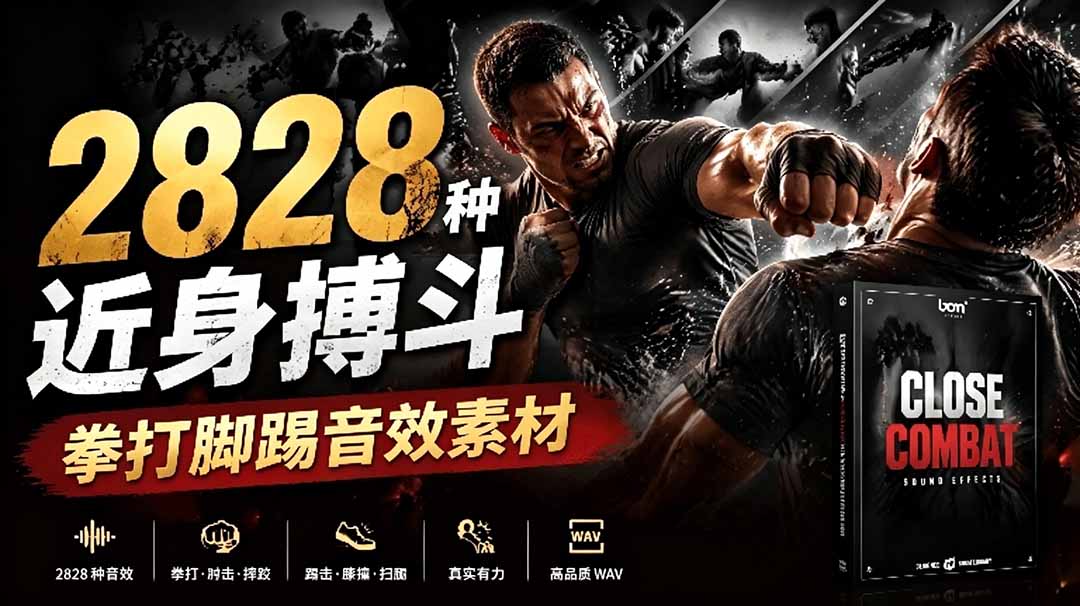 宝藏级别音效！2828种近身搏斗拳打脚踢音效素材，全部中文分类，免解压使用  Close Combat网络赚钱,项目资源网,副业资源网,兼职项目,网赚课程-副业赚钱-互联网创业-独家轻创IP大圣网创