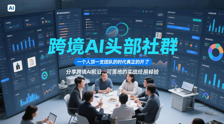 跨境AI头部社群，一个人顶一支团队的时代真正的开始了，分享跨境AI前沿，可落地的实战经验(更新6月29日)网络赚钱,项目资源网,副业资源网,兼职项目,网赚课程-副业赚钱-互联网创业-独家轻创IP大圣网创