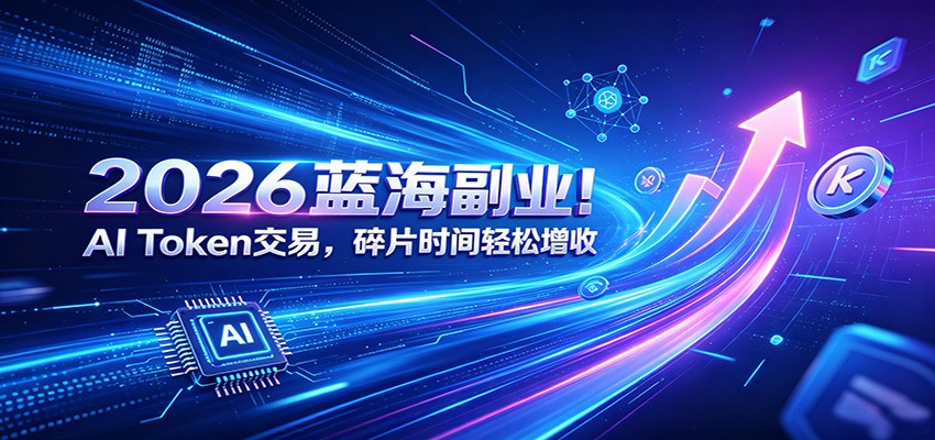 2026蓝海副业！AI Token交易，碎片时间轻松增收网络赚钱,项目资源网,副业资源网,兼职项目,网赚课程-副业赚钱-互联网创业-独家轻创IP大圣网创