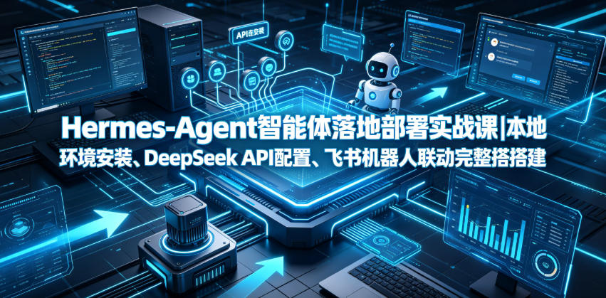 Hermes-Agent智能体落地部署实战课｜本地环境安装、DeepSeek API配置、飞书机器人联动完整搭建教程网络赚钱,项目资源网,副业资源网,兼职项目,网赚课程-副业赚钱-互联网创业-独家轻创IP大圣网创