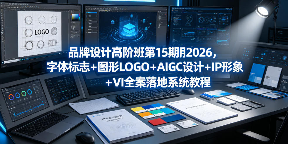 品牌设计高阶班第15期2026,字体标志+图形LOGO+AIGC设计+IP形象+VI全案落地系统教程网络赚钱,项目资源网,副业资源网,兼职项目,网赚课程-副业赚钱-互联网创业-独家轻创IP大圣网创