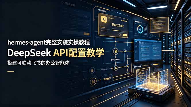 hermes-agent完整安装实操教程，DeepSeek API配置教学，搭建可联动飞书的办公智能体网络赚钱,项目资源网,副业资源网,兼职项目,网赚课程-副业赚钱-互联网创业-独家轻创IP大圣网创