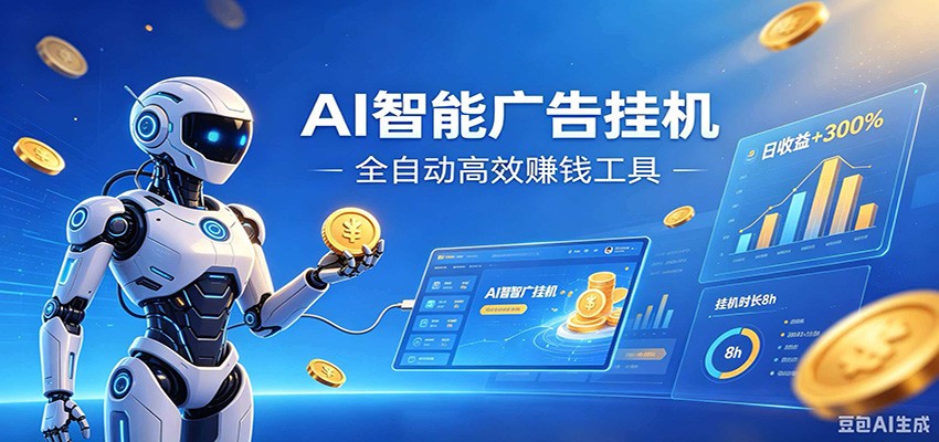AI智能广告挂机，小白轻松上手，在家自动赚收益网络赚钱,项目资源网,副业资源网,兼职项目,网赚课程-副业赚钱-互联网创业-独家轻创IP大圣网创