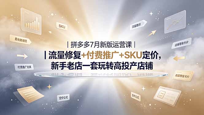 2026拼多多掘金运营私教大课-7月，流量推广定价申诉全覆盖，一套打法稳定店铺长期出单网络赚钱,项目资源网,副业资源网,兼职项目,网赚课程-副业赚钱-互联网创业-独家轻创IP大圣网创