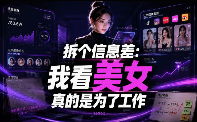 【理直气壮】我给看美女找了一个非常恰当的理由,信息差项目网络赚钱,项目资源网,副业资源网,兼职项目,网赚课程-副业赚钱-互联网创业-独家轻创IP大圣网创