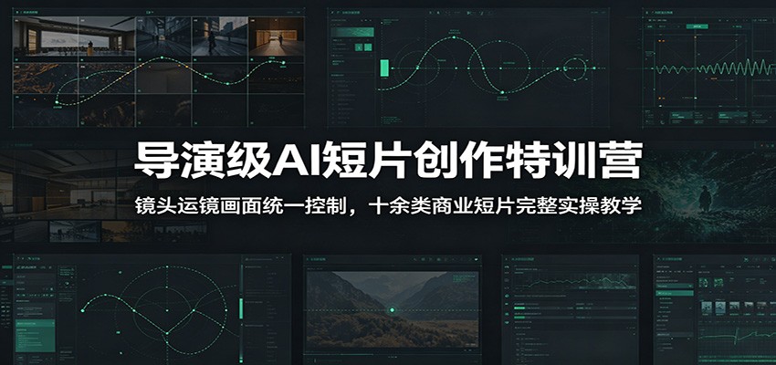 导演级AI短片创作特训营：镜头运镜画面统一控制，十余类商业短片完整实操教学(更新)网络赚钱,项目资源网,副业资源网,兼职项目,网赚课程-副业赚钱-互联网创业-独家轻创IP大圣网创