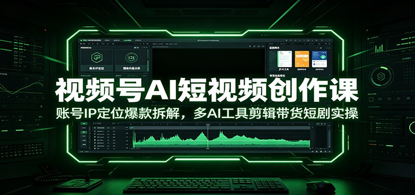 视频号AI短视频创作课：账号IP定位爆款拆解，多AI工具剪辑带货短剧实操网络赚钱,项目资源网,副业资源网,兼职项目,网赚课程-副业赚钱-互联网创业-独家轻创IP大圣网创