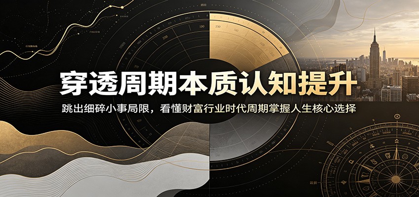 穿透周期本质认知提升：跳出细碎小事局限，看懂财富行业时代周期掌握人生核心选择网络赚钱,项目资源网,副业资源网,兼职项目,网赚课程-副业赚钱-互联网创业-独家轻创IP大圣网创