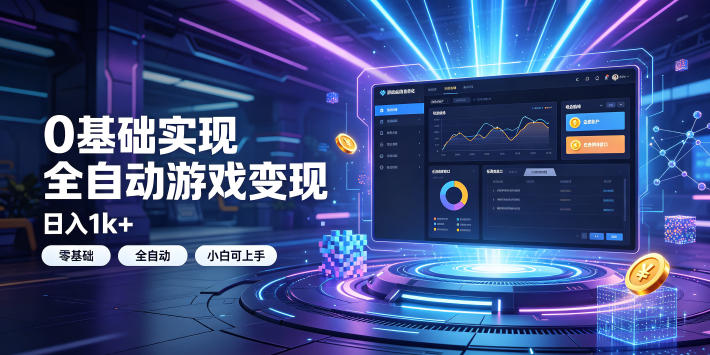 0基础实现全自动游戏变现，日入1k+，小白直接上手搞钱！【揭秘】网络赚钱,项目资源网,副业资源网,兼职项目,网赚课程-副业赚钱-互联网创业-独家轻创IP大圣网创