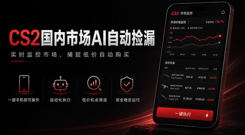 游戏市场AI自动监控，实时检测差价捡漏，简单轻松，日入300+【揭秘】网络赚钱,项目资源网,副业资源网,兼职项目,网赚课程-副业赚钱-互联网创业-独家轻创IP大圣网创