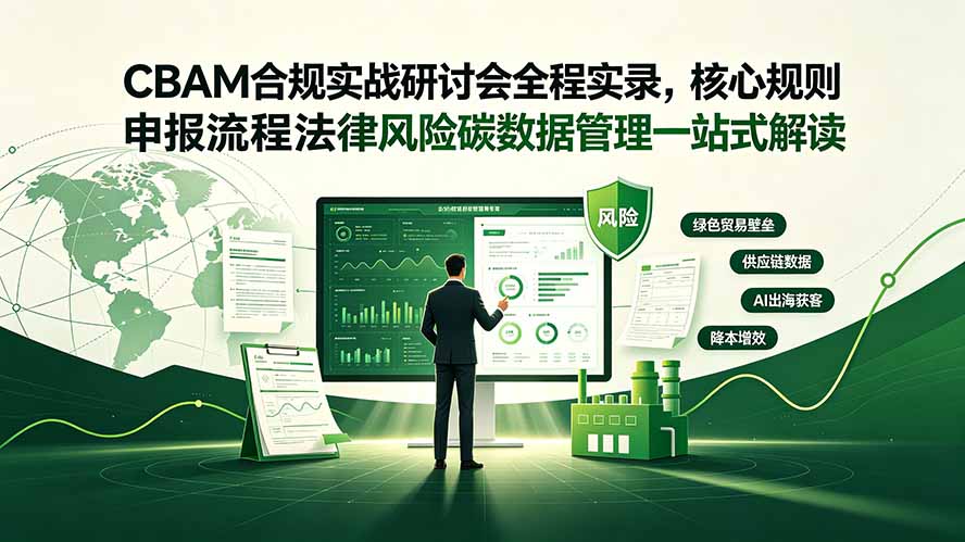 CBAM合规实战研讨会全程实录,核心规则申报流程法律风险碳数据管理一站式解读网络赚钱,项目资源网,副业资源网,兼职项目,网赚课程-副业赚钱-互联网创业-独家轻创IP大圣网创