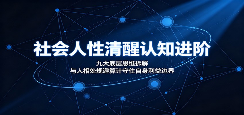 社会人性清醒认知进阶:九大底层思维拆解,与人相处规避算计守住自身利益边界网络赚钱,项目资源网,副业资源网,兼职项目,网赚课程-副业赚钱-互联网创业-独家轻创IP大圣网创