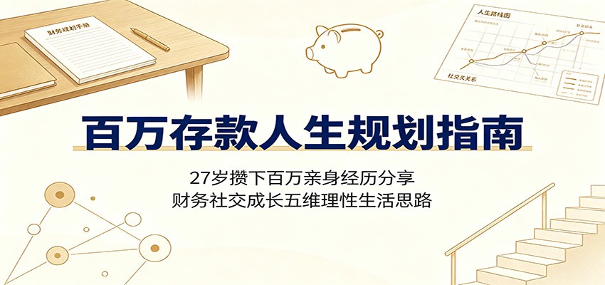 百万存款人生规划指南:27岁攒下百万亲身经历分享,财务社交成长五维理性生活思路网络赚钱,项目资源网,副业资源网,兼职项目,网赚课程-副业赚钱-互联网创业-独家轻创IP大圣网创
