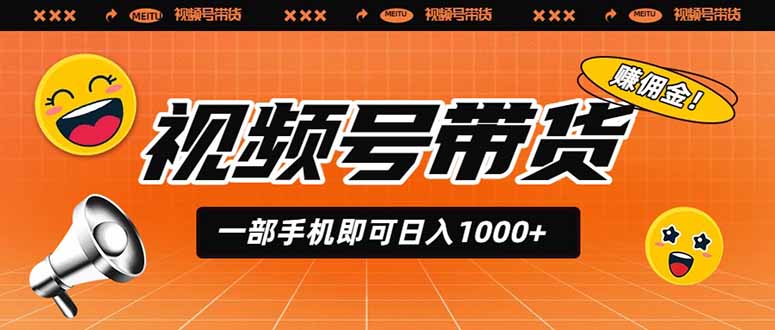 视频号带货,一部手机即可日入1000+,无人直播玩法轻松躺赚带货佣金网络赚钱,项目资源网,副业资源网,兼职项目,网赚课程-副业赚钱-互联网创业-独家轻创IP大圣网创