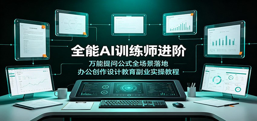 全能AI训练师进阶：万能提问公式全场景落地，办公创作设计教育副业实操教程网络赚钱,项目资源网,副业资源网,兼职项目,网赚课程-副业赚钱-互联网创业-独家轻创IP大圣网创