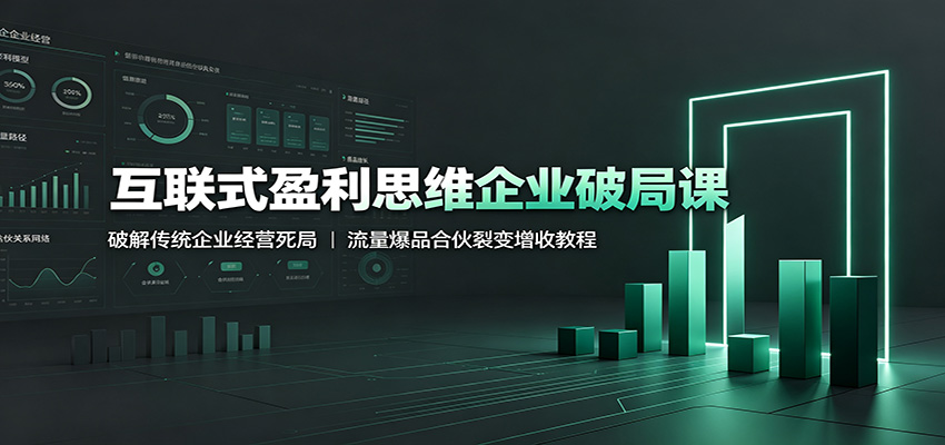 互联式盈利思维企业破局课:破解传统企业经营死局,流量爆品合伙裂变增收教程网络赚钱,项目资源网,副业资源网,兼职项目,网赚课程-副业赚钱-互联网创业-独家轻创IP大圣网创