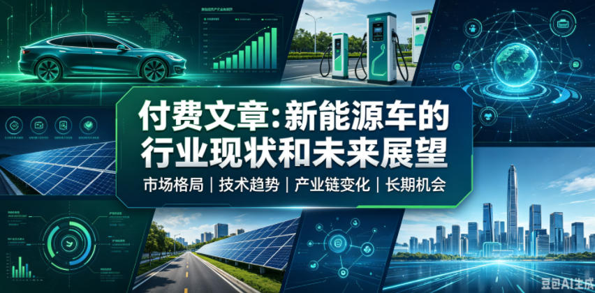 付费文章:新能原车的行业现状和未来展望网络赚钱,项目资源网,副业资源网,兼职项目,网赚课程-副业赚钱-互联网创业-独家轻创IP大圣网创