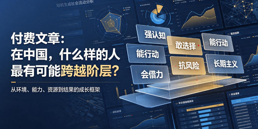 付费文章：在中国，什么样的人最有可能跨越阶层？网络赚钱,项目资源网,副业资源网,兼职项目,网赚课程-副业赚钱-互联网创业-独家轻创IP大圣网创