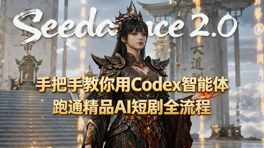 手把手教你用Seedance2.0+Codex智能体跑通精品AI短剧全流程(附3种skill技能网络赚钱,项目资源网,副业资源网,兼职项目,网赚课程-副业赚钱-互联网创业-独家轻创IP大圣网创