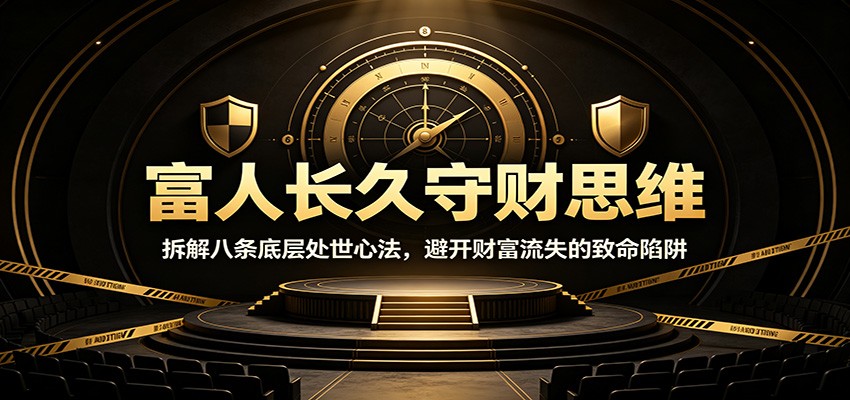 富人长久守财思维：拆解八条底层处世心法，避开财富流失的致命陷阱网络赚钱,项目资源网,副业资源网,兼职项目,网赚课程-副业赚钱-互联网创业-独家轻创IP大圣网创