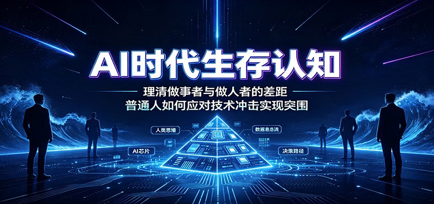 AI时代生存认知：理清做事者与做人者的差距，普通人如何应对技术冲击实现突围网络赚钱,项目资源网,副业资源网,兼职项目,网赚课程-副业赚钱-互联网创业-独家轻创IP大圣网创