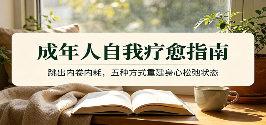 成年人自我疗愈指南:跳出内卷内耗,五种方式重建身心松弛状态网络赚钱,项目资源网,副业资源网,兼职项目,网赚课程-副业赚钱-互联网创业-独家轻创IP大圣网创