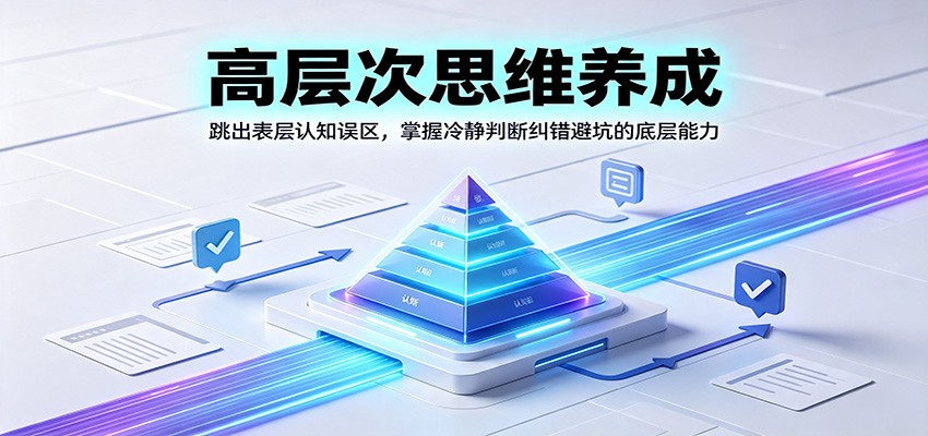 高层次思维养成:跳出表层认知误区,掌握冷静判断纠错避坑的底层能力网络赚钱,项目资源网,副业资源网,兼职项目,网赚课程-副业赚钱-互联网创业-独家轻创IP大圣网创