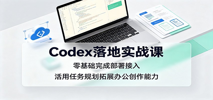 Codex落地实战课:零基础完成部署接入,活用任务规划拓展办公创作能力网络赚钱,项目资源网,副业资源网,兼职项目,网赚课程-副业赚钱-互联网创业-独家轻创IP大圣网创