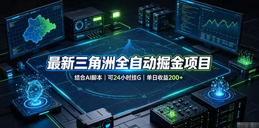 最新三角洲全自动掘金项目,结合AI脚本,可24小时挂G,单日收益200+【揭秘】网络赚钱,项目资源网,副业资源网,兼职项目,网赚课程-副业赚钱-互联网创业-独家轻创IP大圣网创