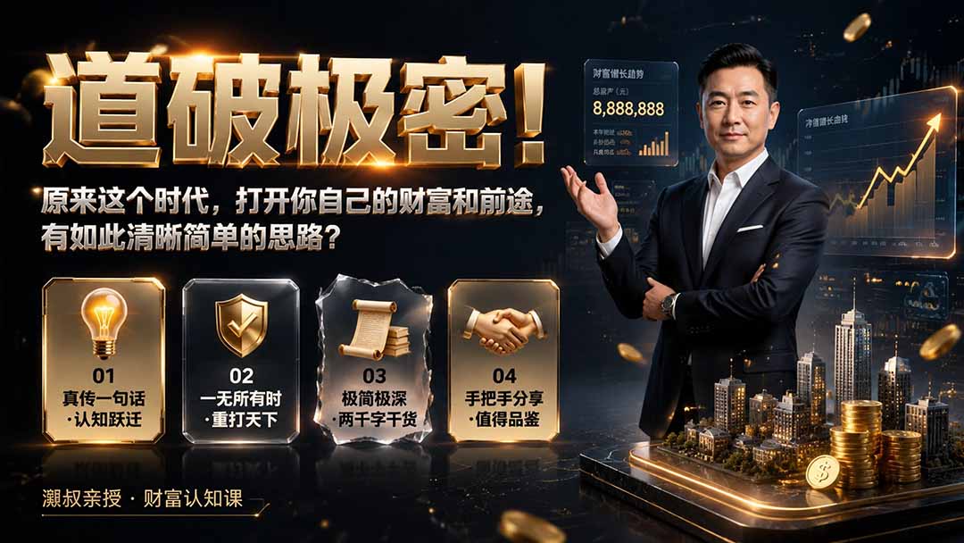付费文章:道破极密!原来这个时代,打开你自己的财富和前途,有如此清晰简单的思路?网络赚钱,项目资源网,副业资源网,兼职项目,网赚课程-副业赚钱-互联网创业-独家轻创IP大圣网创