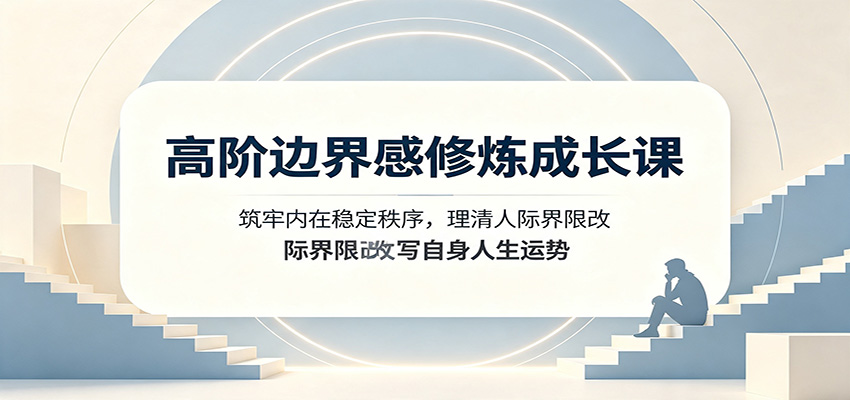 高阶边界感修炼成长课:筑牢内在稳定秩序,理清人际界限改写自身人生运势网络赚钱,项目资源网,副业资源网,兼职项目,网赚课程-副业赚钱-互联网创业-独家轻创IP大圣网创