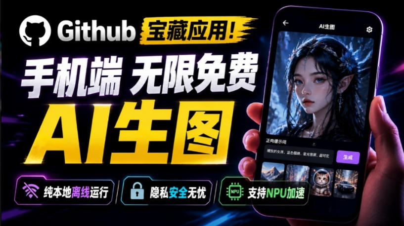 Github宝藏应用!手机端无限免费AI生图,纯本地离线运行,支持NPU加速斩获3.1k stars,local-dream网络赚钱,项目资源网,副业资源网,兼职项目,网赚课程-副业赚钱-互联网创业-独家轻创IP大圣网创