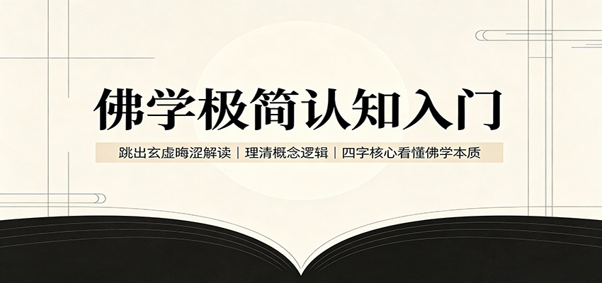 佛学极简认知入门：跳出玄虚晦涩解读，理清概念逻辑，四字核心看懂佛学本质网络赚钱,项目资源网,副业资源网,兼职项目,网赚课程-副业赚钱-互联网创业-独家轻创IP大圣网创