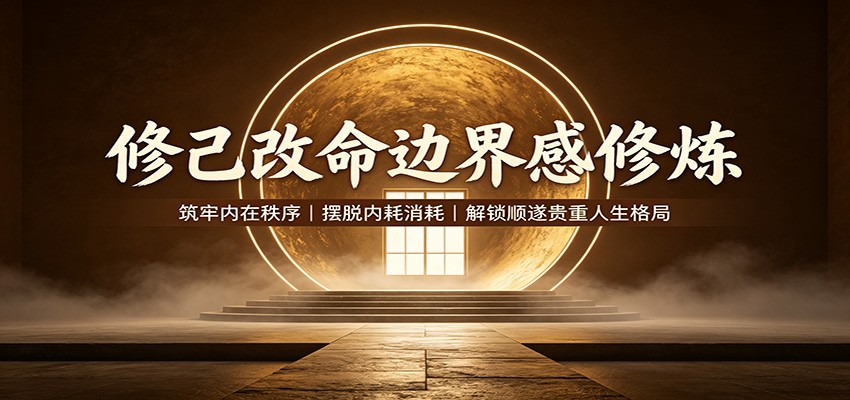 修己改命边界感修炼：筑牢内在秩序，摆脱内耗消耗，解锁顺遂贵重人生格局网络赚钱,项目资源网,副业资源网,兼职项目,网赚课程-副业赚钱-互联网创业-独家轻创IP大圣网创