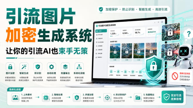 引流图片加密生成系统,让你的引流AI也束手无策网络赚钱,项目资源网,副业资源网,兼职项目,网赚课程-副业赚钱-互联网创业-独家轻创IP大圣网创