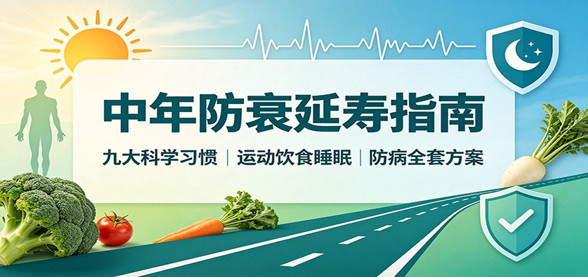 中年防衰延寿指南:九大科学习惯,运动饮食睡眠防病全套方案网络赚钱,项目资源网,副业资源网,兼职项目,网赚课程-副业赚钱-互联网创业-独家轻创IP大圣网创