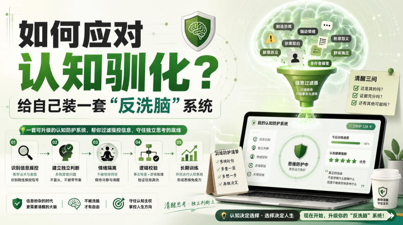 付费文章：如何应对认知驯化？给自己装一套“反洗脑”系统网络赚钱,项目资源网,副业资源网,兼职项目,网赚课程-副业赚钱-互联网创业-独家轻创IP大圣网创