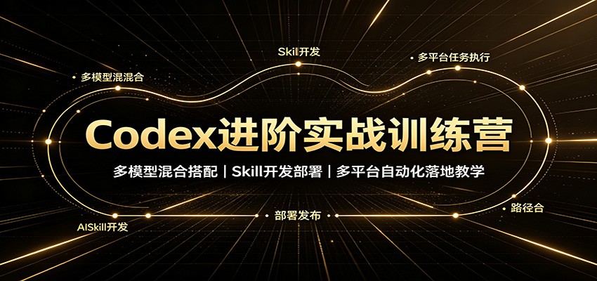 Codex进阶实战训练营:多模型混合搭配,Skill开发部署,多平台自动化落地教学网络赚钱,项目资源网,副业资源网,兼职项目,网赚课程-副业赚钱-互联网创业-独家轻创IP大圣网创