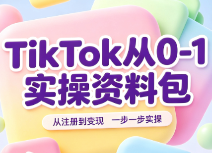 TikTok从0-1实操资料包：养号SOP+爆款公式+投流手册网络赚钱,项目资源网,副业资源网,兼职项目,网赚课程-副业赚钱-互联网创业-独家轻创IP大圣网创