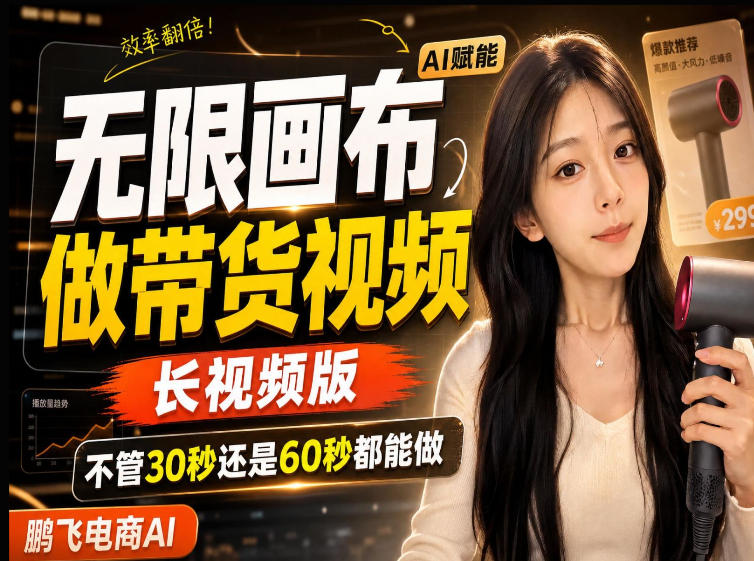 【保姆级教程】无限画布搭建长带货视频,拼接不翻车全程一致,小白跟着步骤也能上手网络赚钱,项目资源网,副业资源网,兼职项目,网赚课程-副业赚钱-互联网创业-独家轻创IP大圣网创