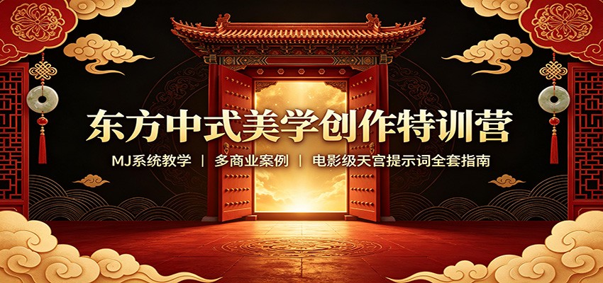 东方中式美学创作特训营:MJ系统教学,多商业案例,电影级天宫提示词全套指南网络赚钱,项目资源网,副业资源网,兼职项目,网赚课程-副业赚钱-互联网创业-独家轻创IP大圣网创