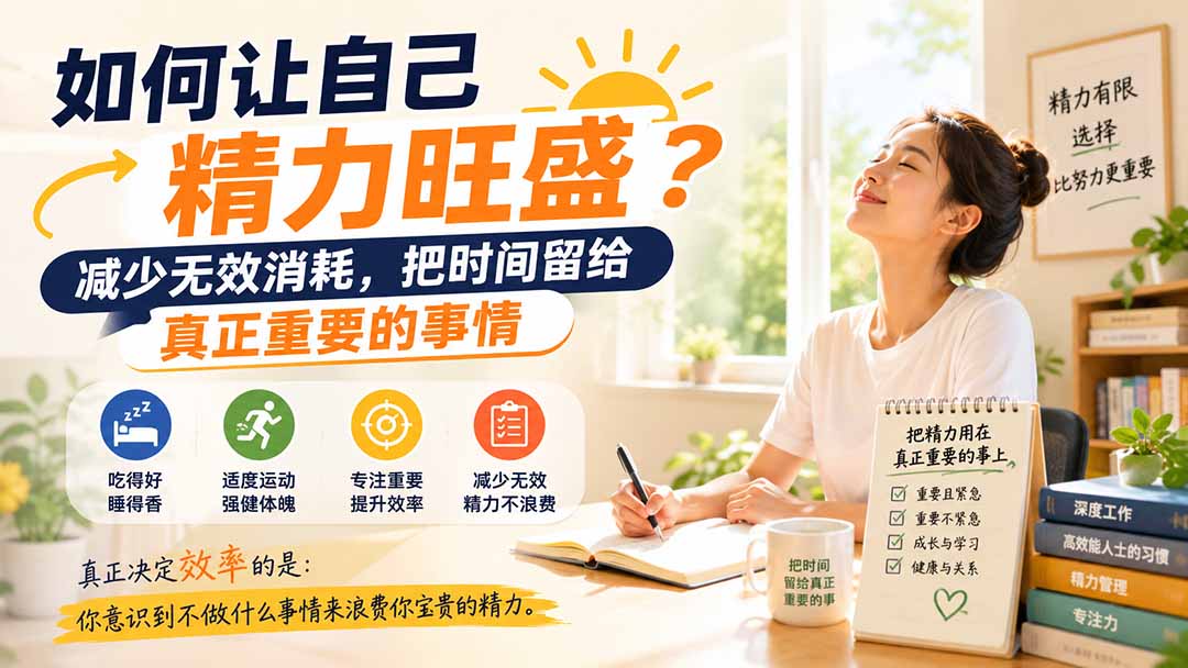 付费文章:如何让自己精力旺盛?减少无效消耗,把时间留给真正重要的事情网络赚钱,项目资源网,副业资源网,兼职项目,网赚课程-副业赚钱-互联网创业-独家轻创IP大圣网创