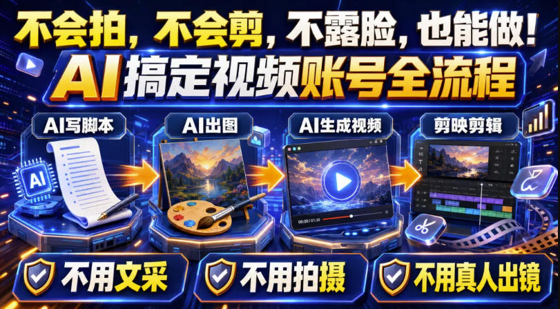 AI短视频起号实战项目,用AI做视频起号,45天涨粉12W,一条广告8.5k,广告接到手软,引流、变现两不误!网络赚钱,项目资源网,副业资源网,兼职项目,网赚课程-副业赚钱-互联网创业-独家轻创IP大圣网创