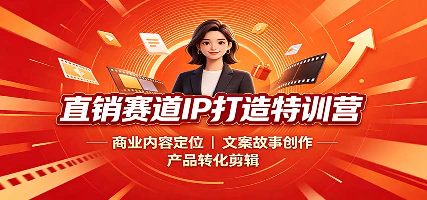 直销赛道IP打造特训营：商业内容定位，文案故事创作，产品转化剪辑网络赚钱,项目资源网,副业资源网,兼职项目,网赚课程-副业赚钱-互联网创业-独家轻创IP大圣网创