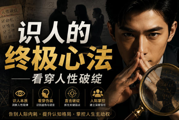 付费文章:识人的终极心法——看穿人性破绽网络赚钱,项目资源网,副业资源网,兼职项目,网赚课程-副业赚钱-互联网创业-独家轻创IP大圣网创